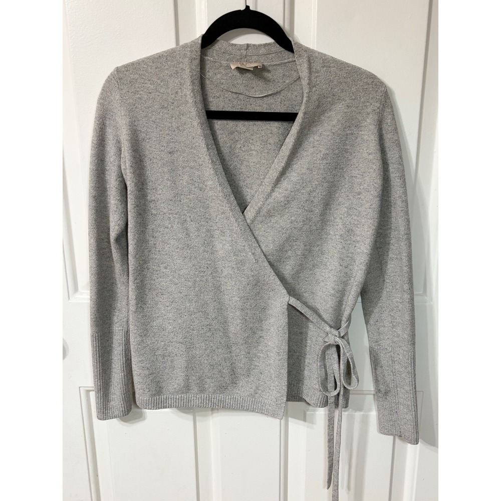 LOFT | Wrap Cardigan Side Tie Sweater | XS || Gray|